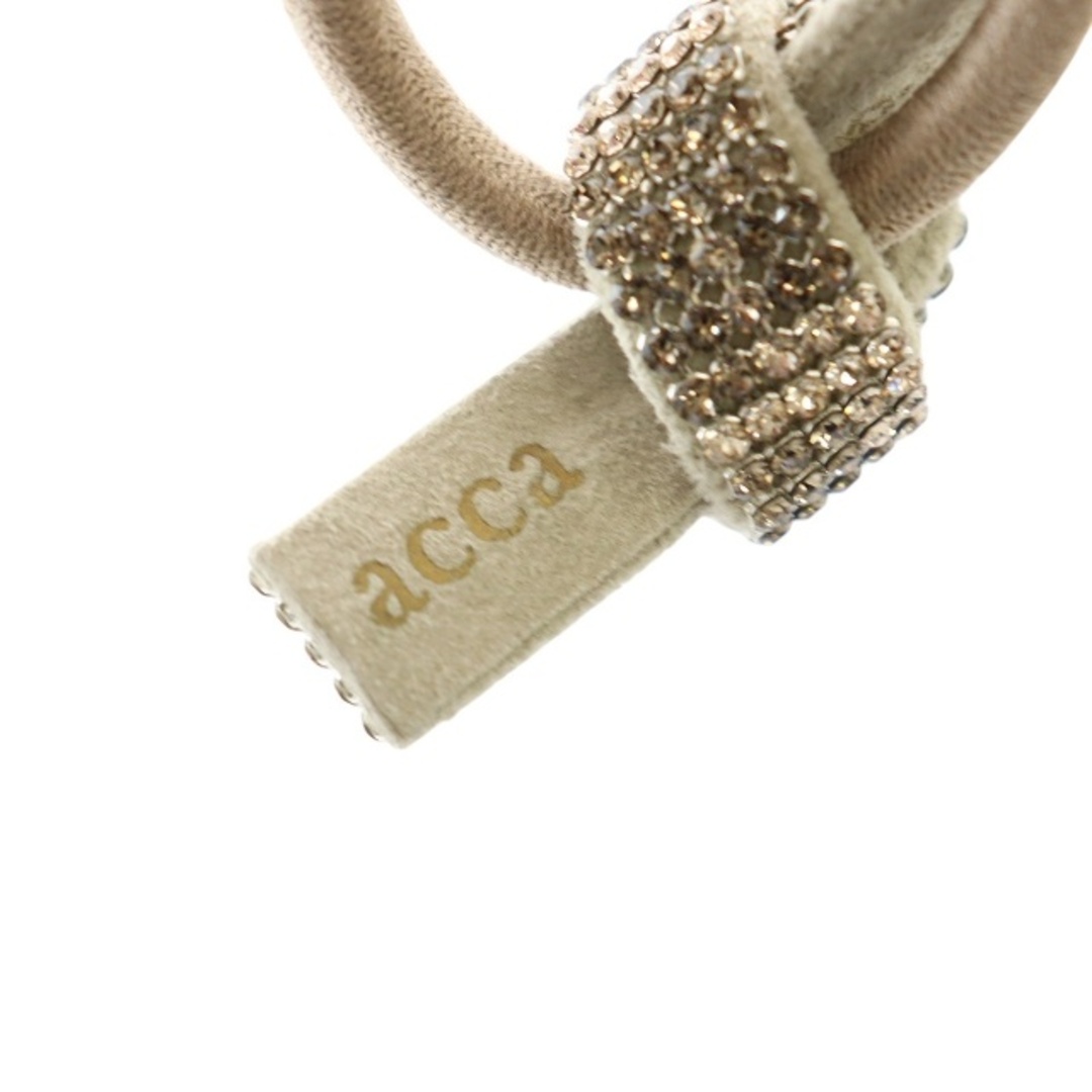 acca - アッカ acca ビジューラインストーンヘアゴム 髪留め ベージュ