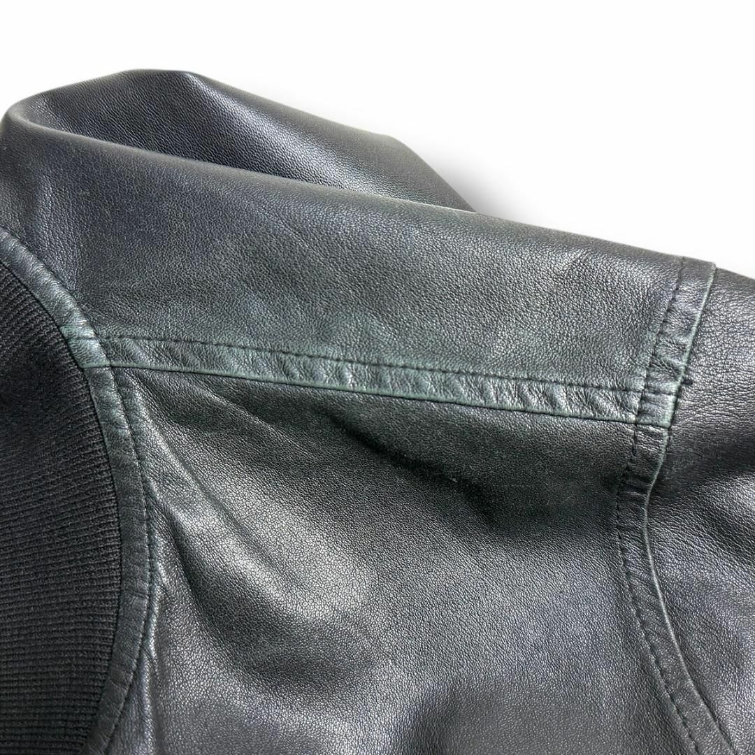 J6248 美品 ヴァルスター ラムレザーブルゾン ブラック 46
