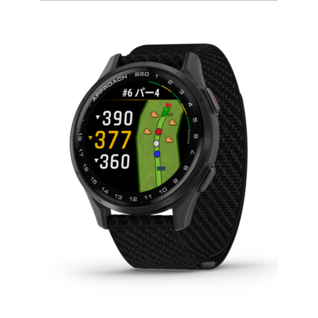 GARMIN - ガーミン アプローチ S50 ゴルフナビ GPSナビ 黒 白 ブラック
