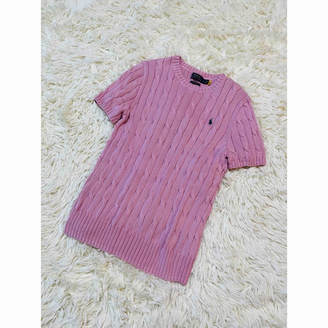 POLO RALPH LAUREN - 美品 ポロ ラルフローレン ニット ケーブル 半袖