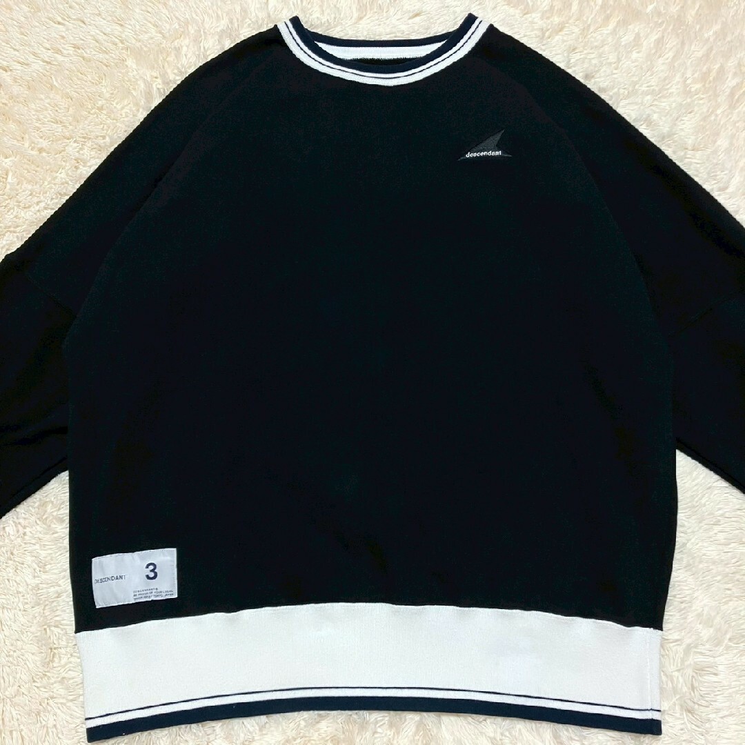 DESCENDANT - 美品✨️DESCENDANT バック ロゴ刺繍 スウェット