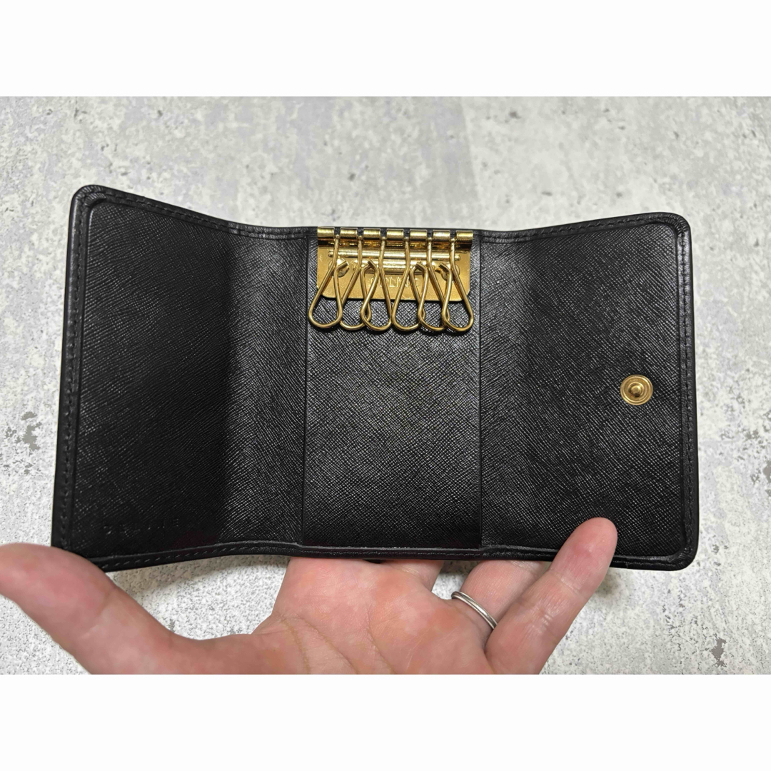 CELINE - CELINE ブラックマカダム総柄 キーケース 箱付きの通販 by