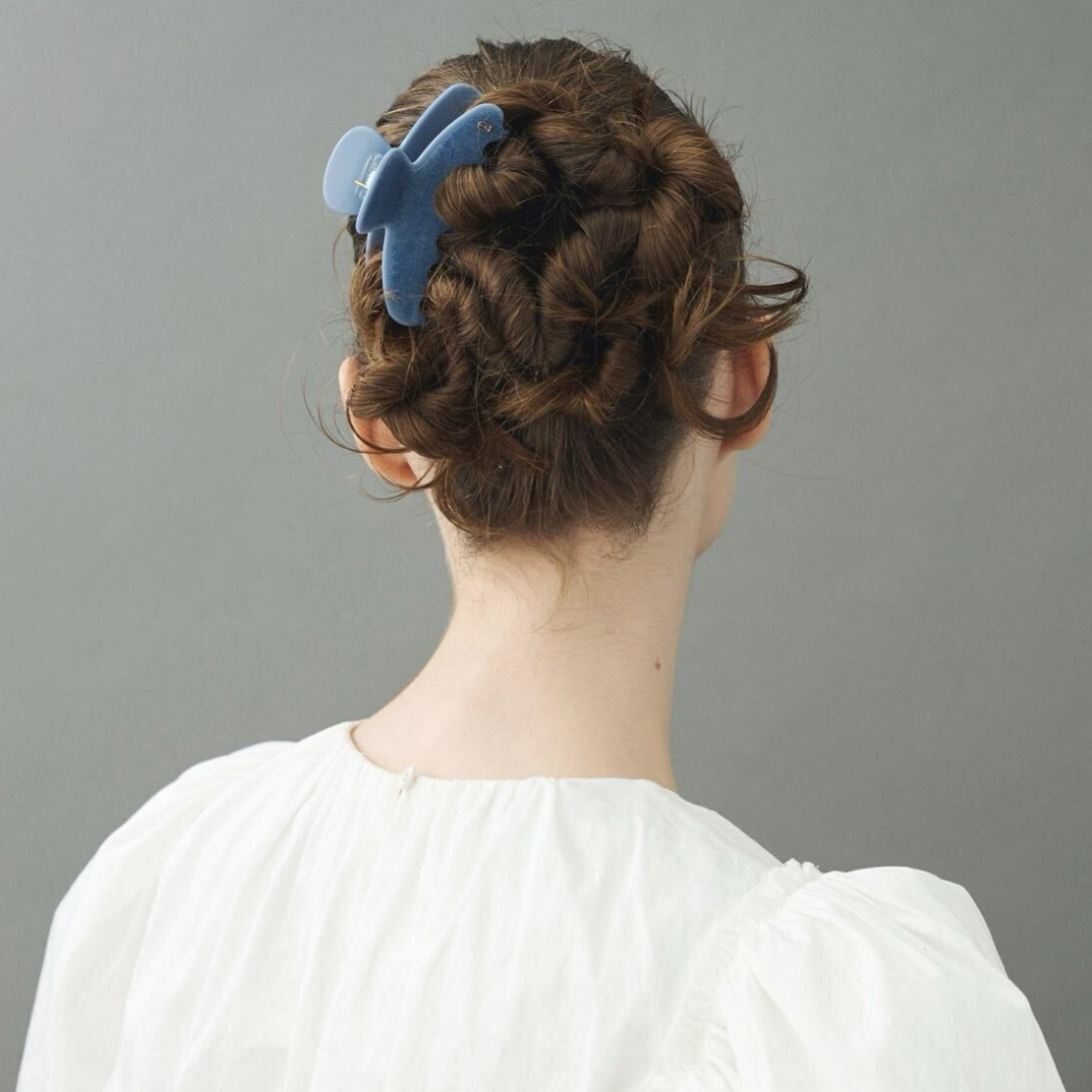 完売品 ALEXANDRE DE PARIS ブルーデニム バレッタ クリップ