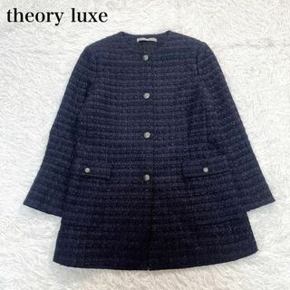 さなセオリーリュクス美品ツイードジレ 38 ブラック さなセオリー