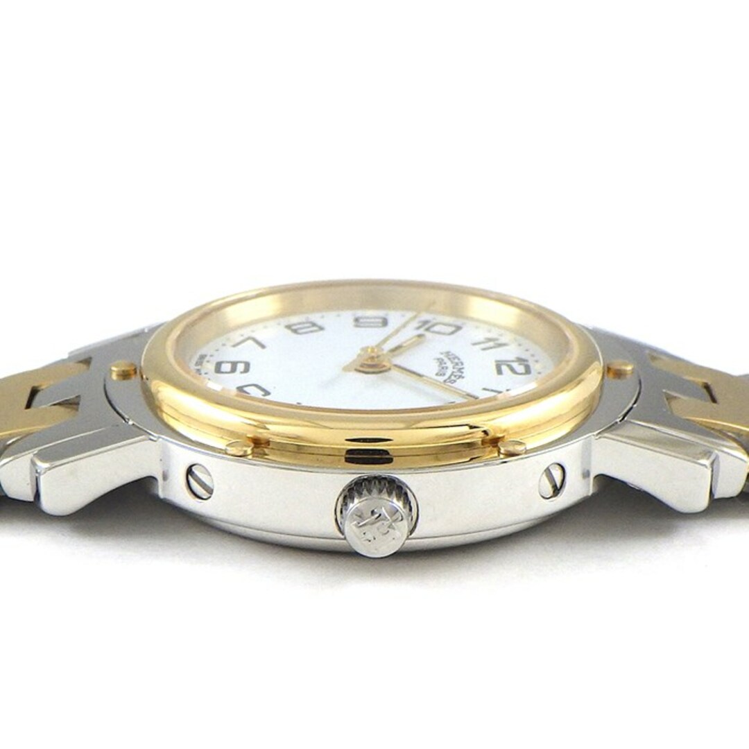HERMES - エルメス HERMES 腕時計 クリッパー CL4.220 デイト ホワイト