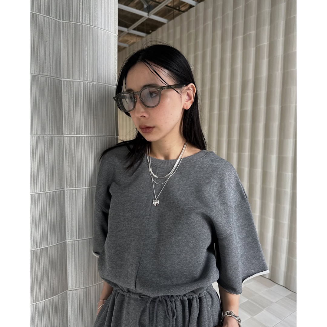 Ameri アメリ BACK OPEN SWEAT ROMPERS