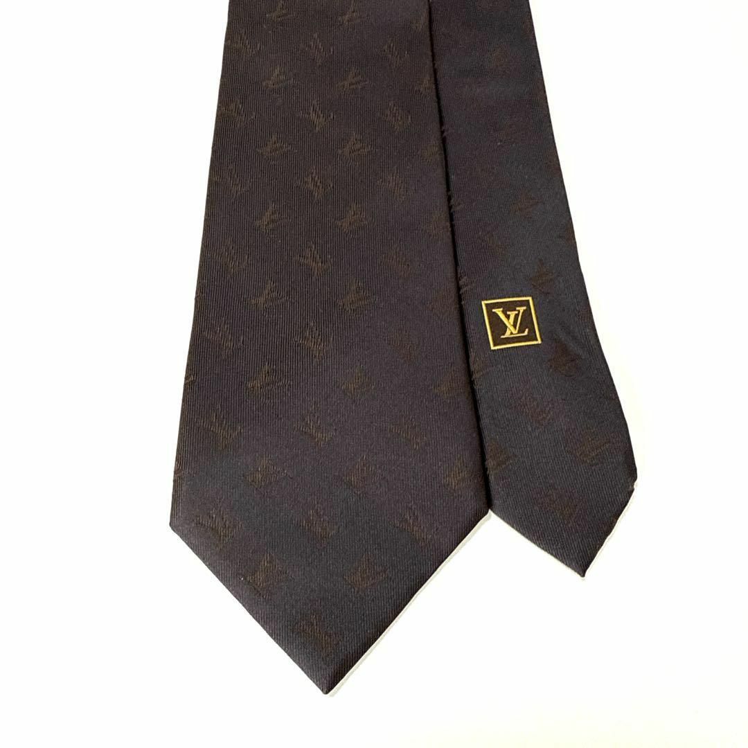 LOUIS VUITTON - ルイヴィトン ネクタイ モノグラム 総ロゴ ジャガード
