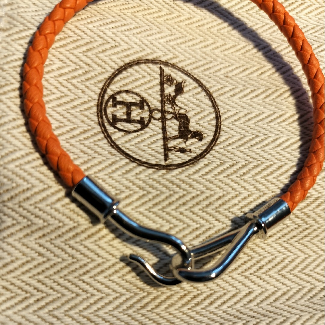 HERMES - エルメスHERMESレザー編みブレスレット☆ジャンボ箱購入店