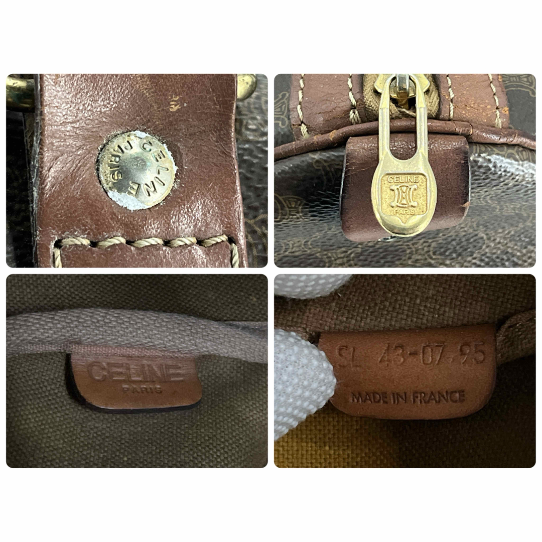 当時物 オールド セリーヌ ボストンバッグ マカダム柄 トリオンフ 旅行