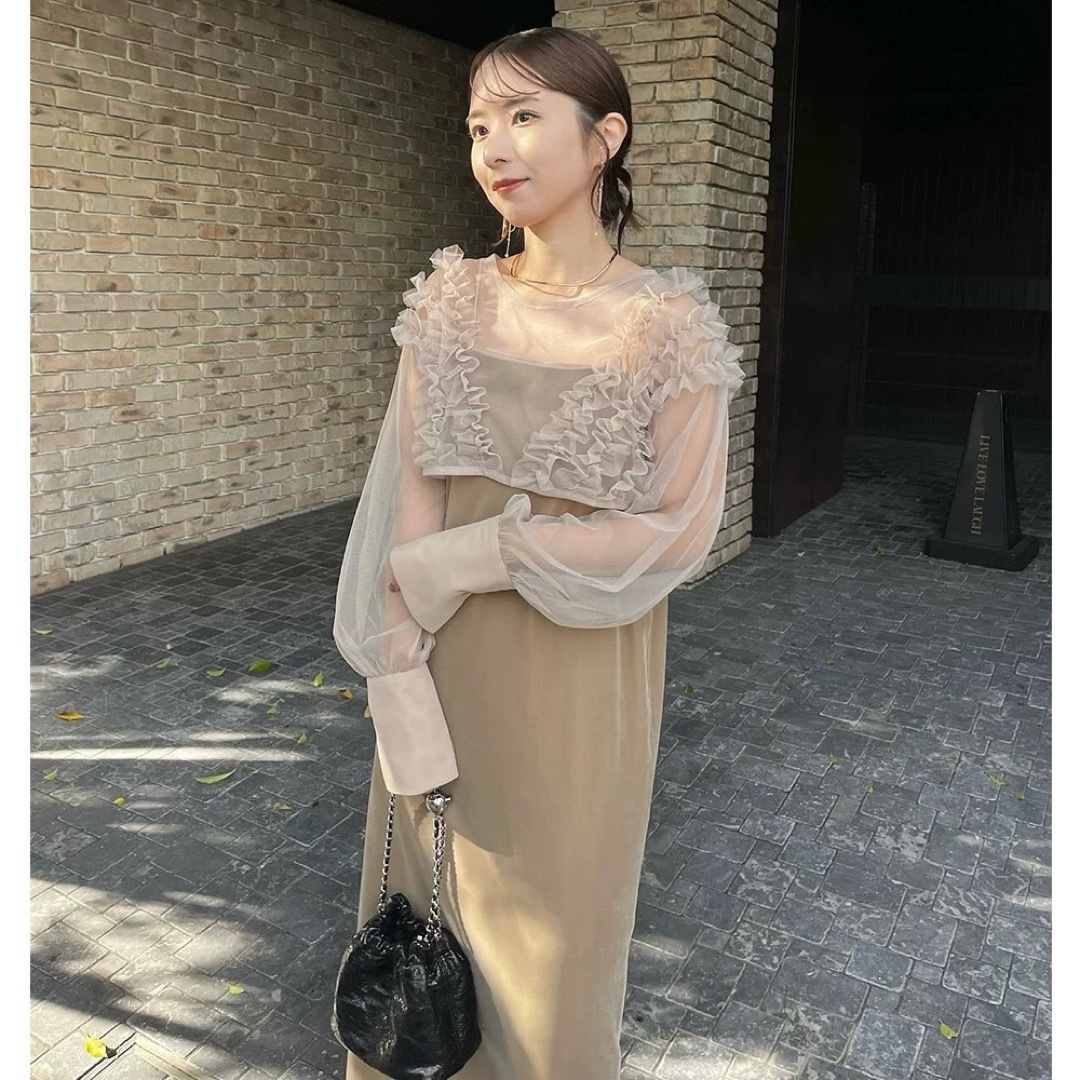 CAPRICIEUX LE'MAGE - CAPRICIEUX LE'MAGEチュールフリルベロア