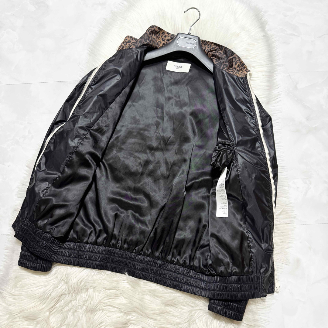 CELINE セリーヌ ナイロンジャケット レオパード ブラック 黒 CELINE