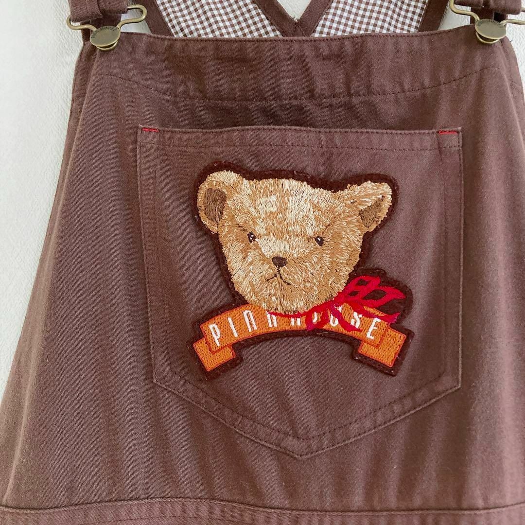 希少色】ピンクハウス サロペット オーバーオール クマ刺繍 デニム