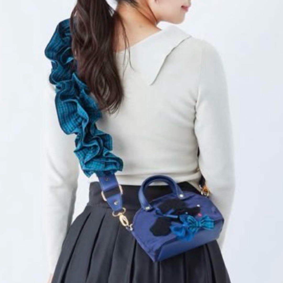 ファミリア Bibiy コラボミニバッグ ネイビー familiar