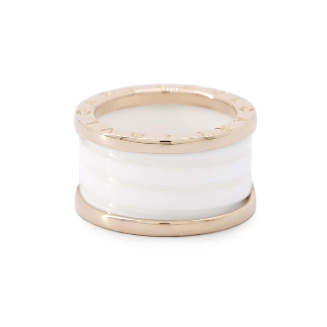 極美品 ブルガリ BVLGARI 4バンド ローマ リング K18 PG 52 極美品