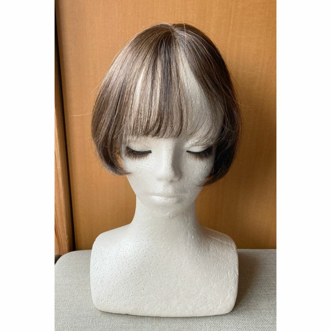 ナオアート(NAO-ART) 人毛MIX 部分ウィッグプレミアムモデル ブラウン