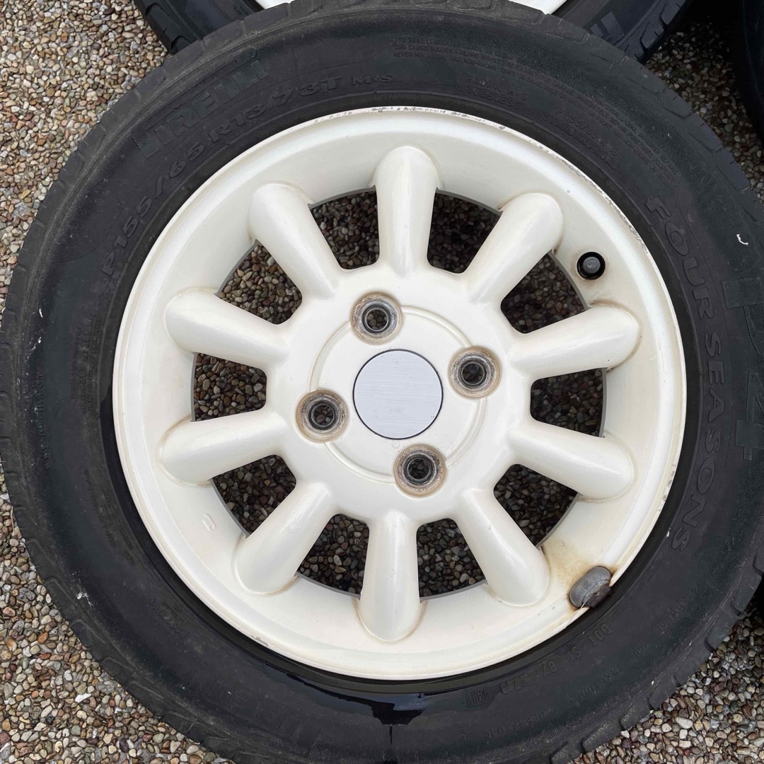 スズキ - かわいい！ スズキ アルト ラパン 純正ホイール 白 HE21S 13