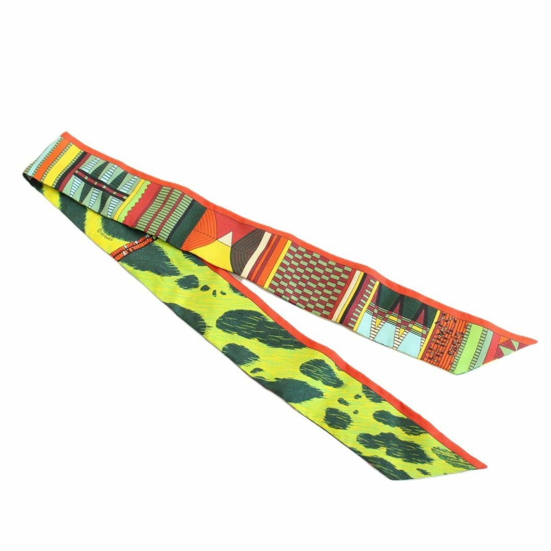 HERMES エルメス ツイリー 野生とカモフラージュ シルク100％ グリーン系