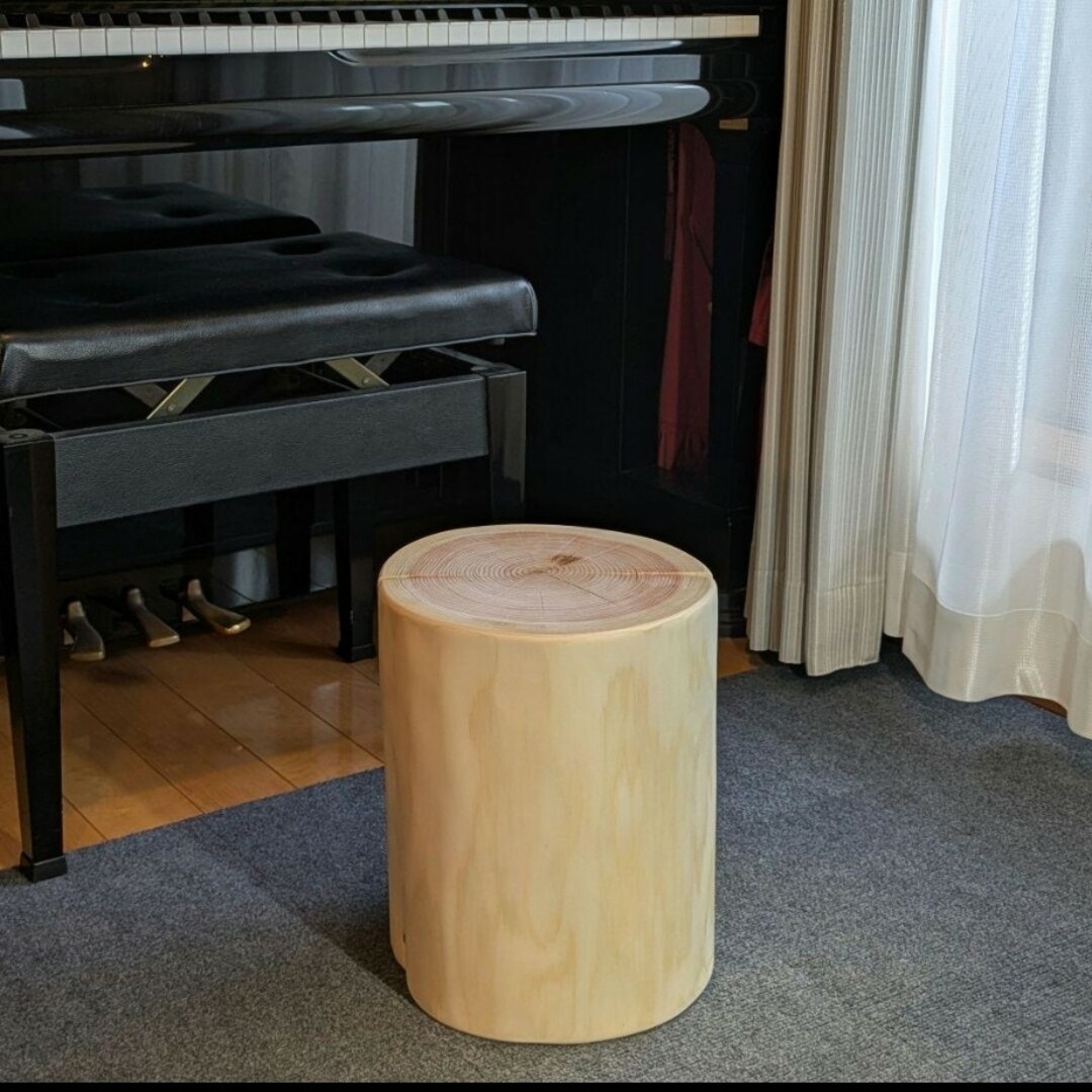 檜 檜丸太椅子 スツール 切り株 丸太 椅子 スツール 高さ約42.5cm
