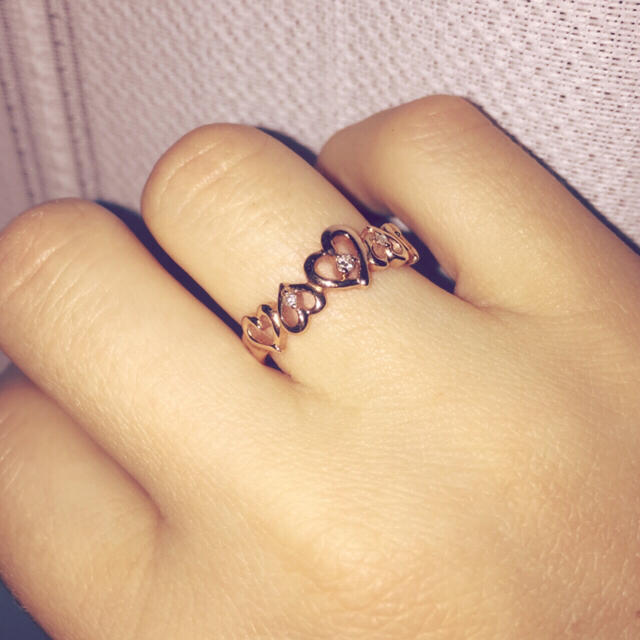 4℃ - 4°C K10 ピンクゴールド リング ハートモチーフ 箱なし 送料込み