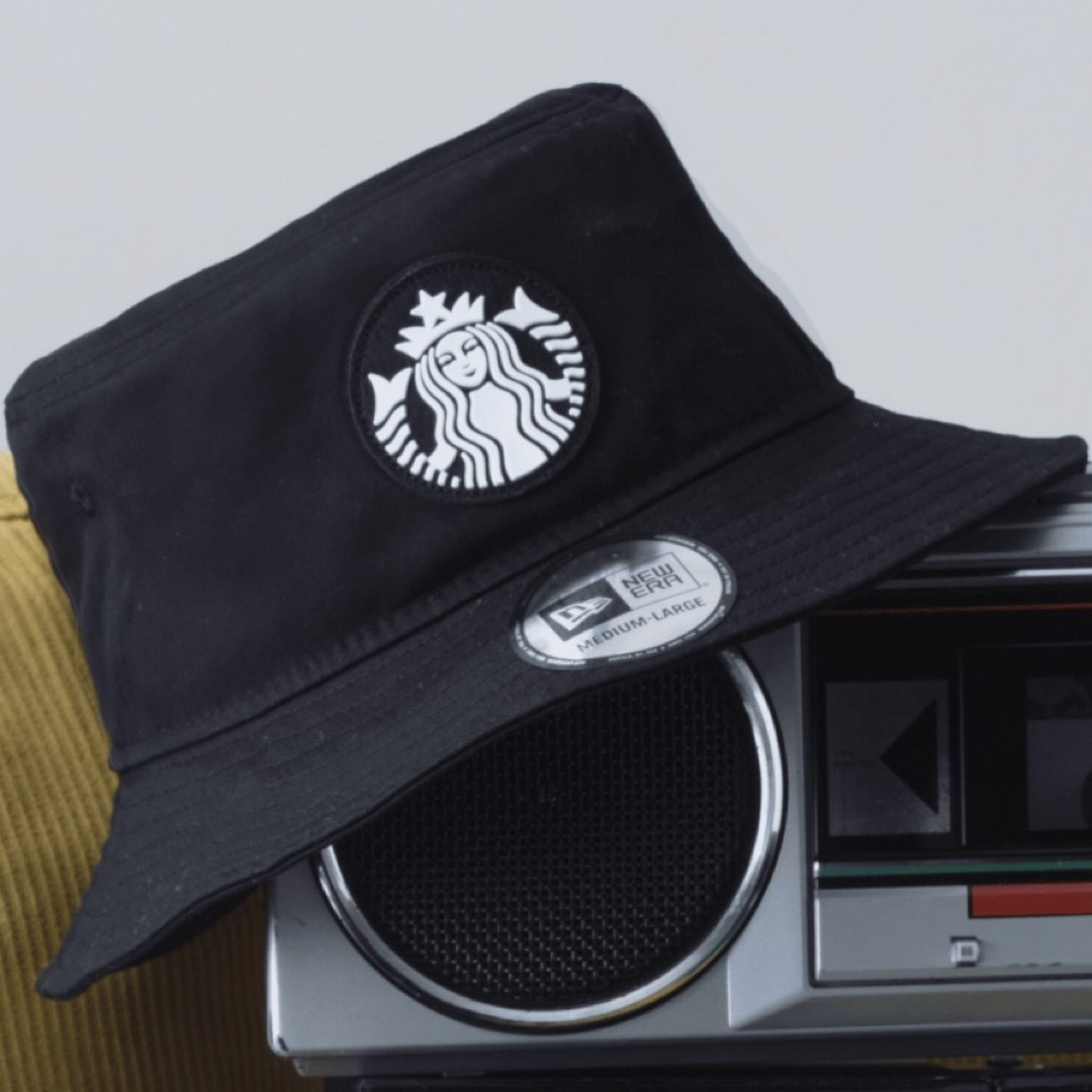 胡*蝶様 【難あり】 Starbucks × NEW ERA コラボ バケットハ 胡*蝶様