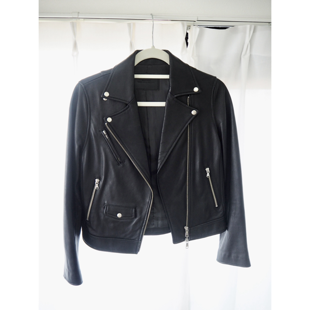 UNITED ARROWS green label relaxing - 羊革 ライダースジャケットの