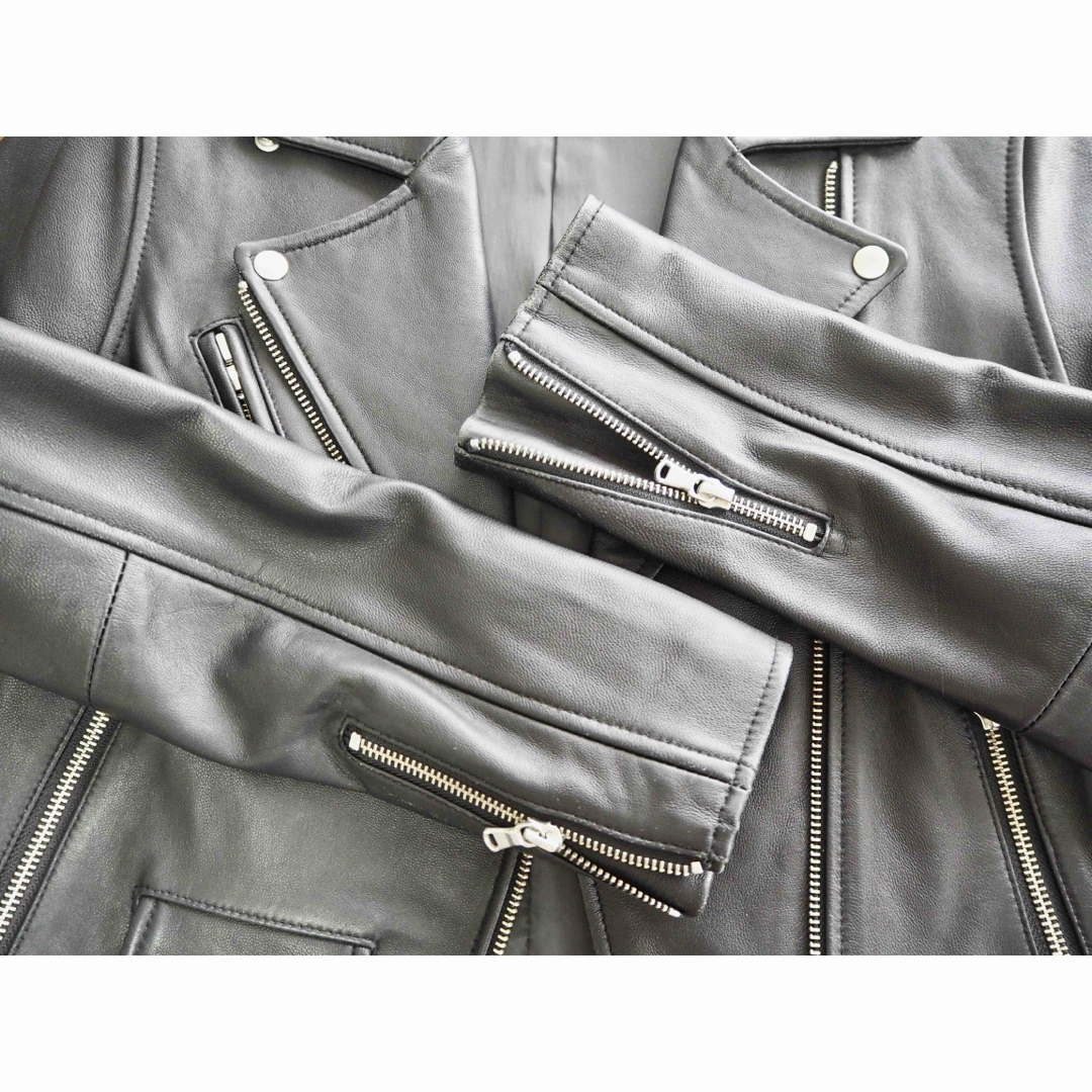 UNITED ARROWS green label relaxing - 羊革 ライダースジャケットの