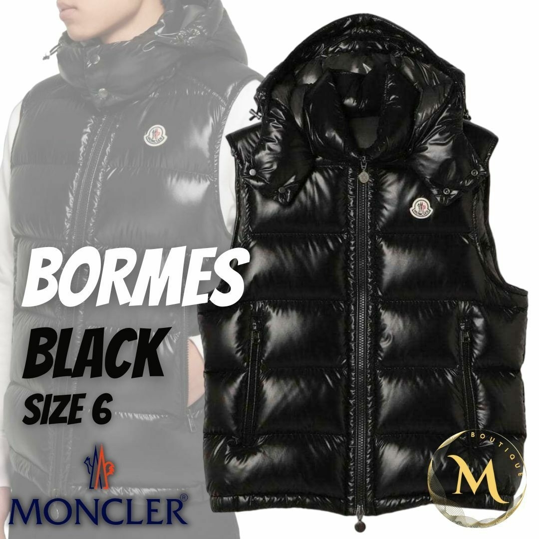 MONCLER - 新品未使用☆MONCLER BORMES ボルム ダウンベスト 6 黒色