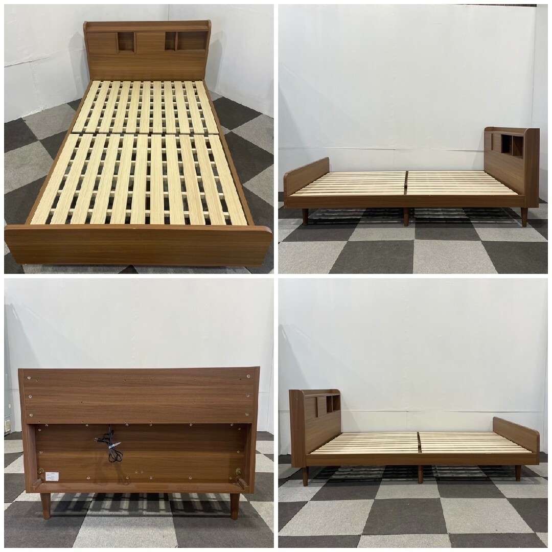 みっきー様 unico ウニコ 木製セミダブルベッドフレーム 引き出し付