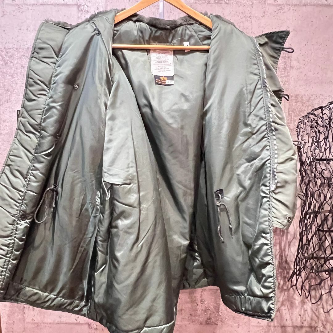 ALPHA INDUSTRIES - 美品 90'S USA製 ALPHA N-3B セージ L アルファ
