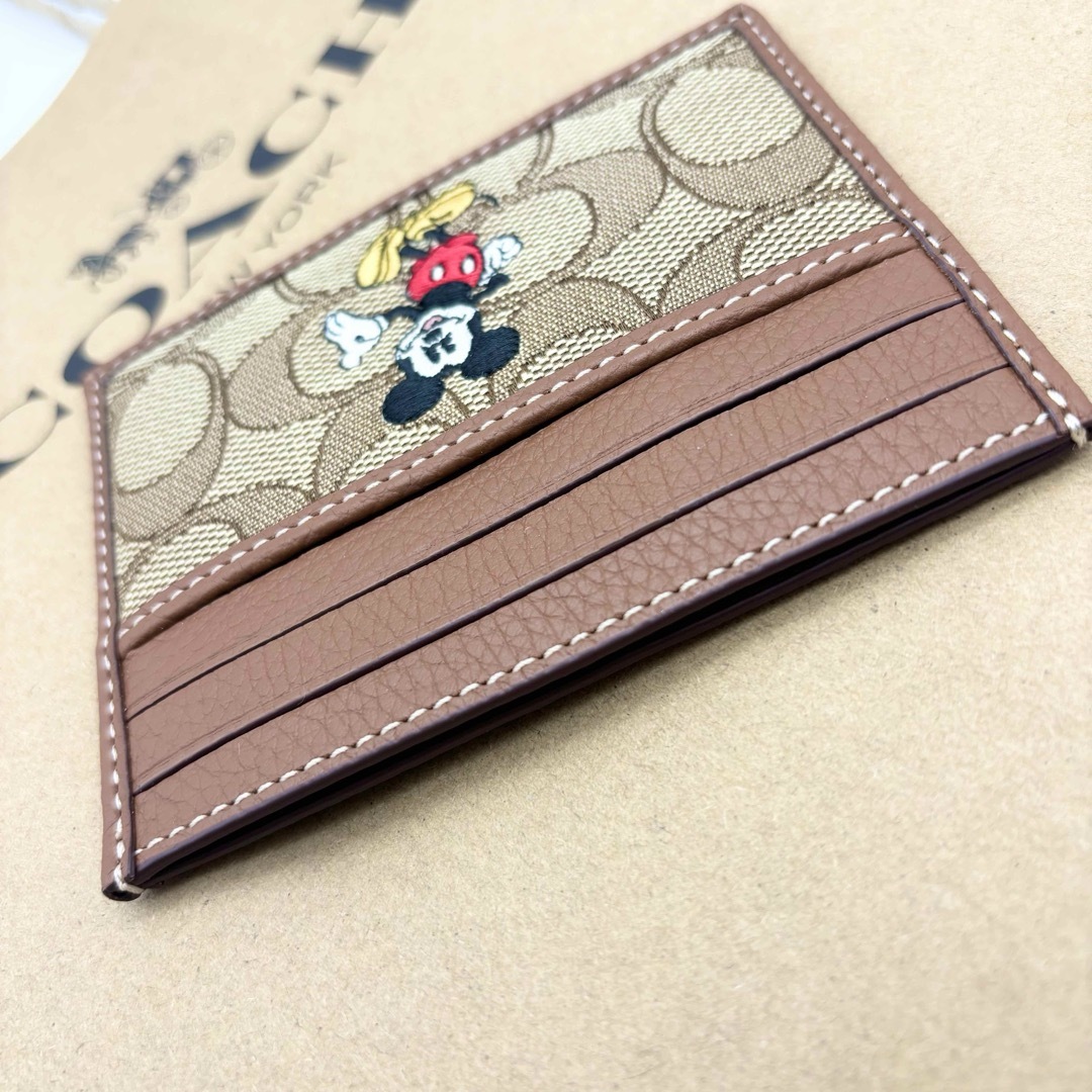 DISNEY X COACH】スリム ID カード ケース シグネチャー