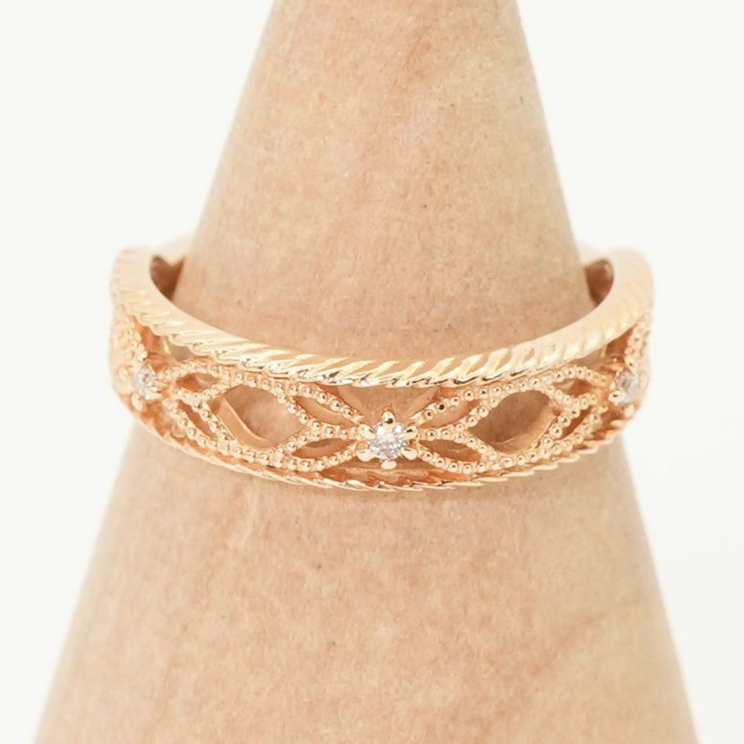 agete - アガット 透かし ピンキー K10 リング/24-4665Sの通販 by