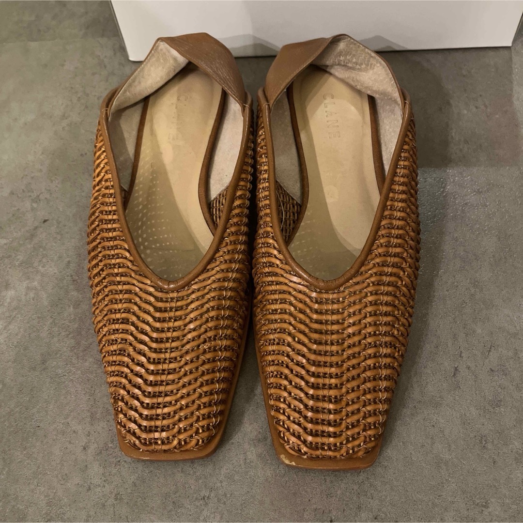 CLANE - CLANE メッシュフラットシューズ 2way サイズ37 キャメルの