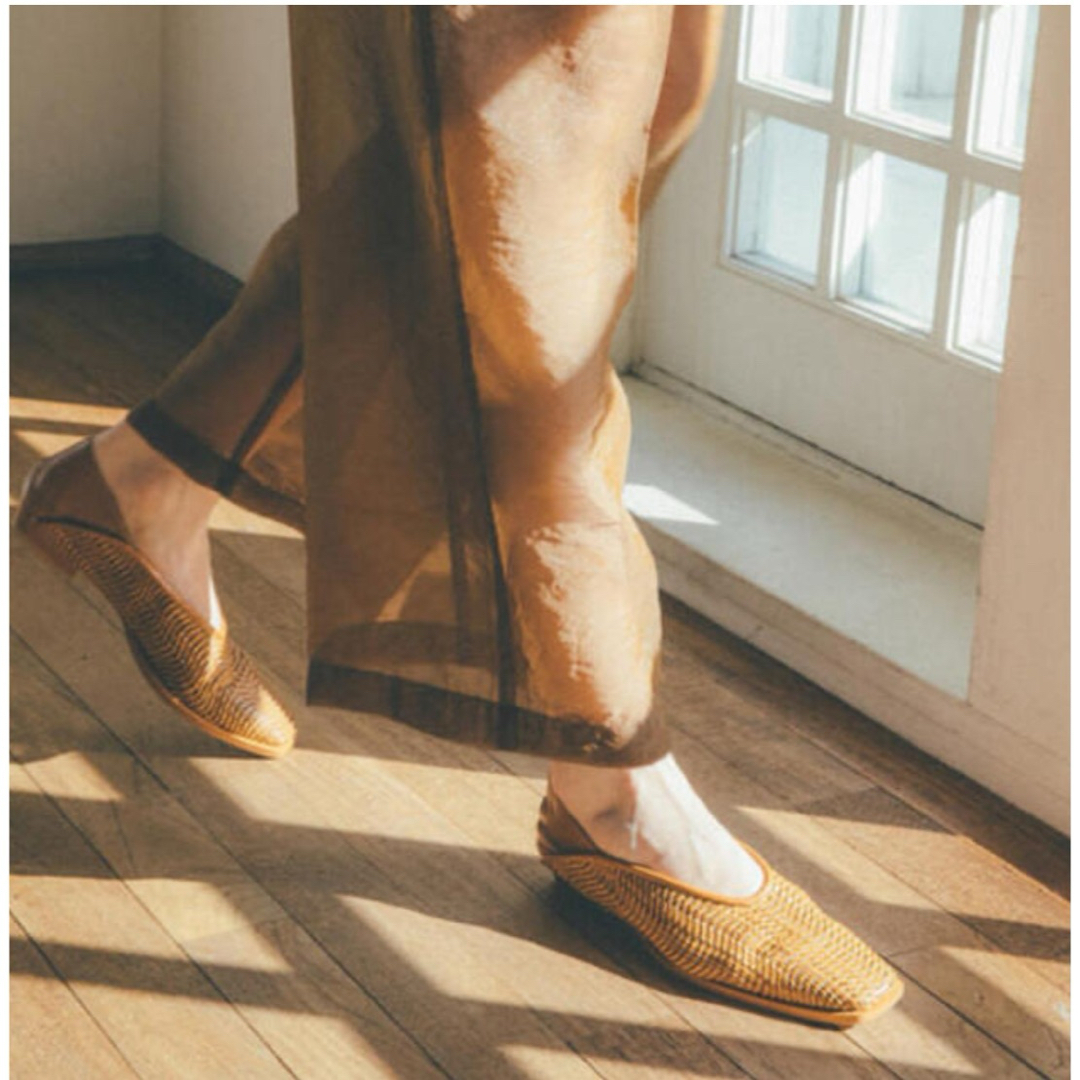 CLANE - CLANE メッシュフラットシューズ 2way サイズ37 キャメルの