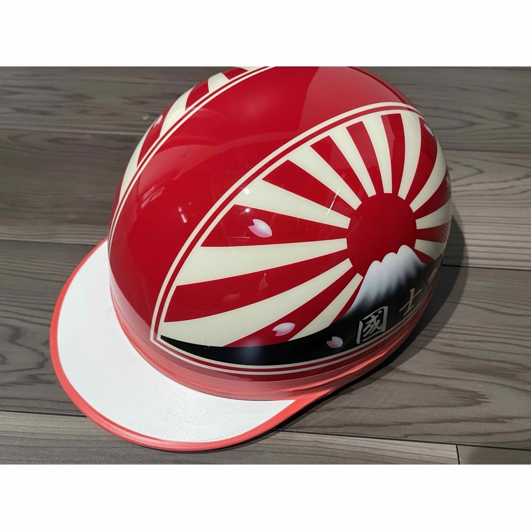 赤白 富士日章 コルク半 ヘルメットの通販 by paint｜ラクマ