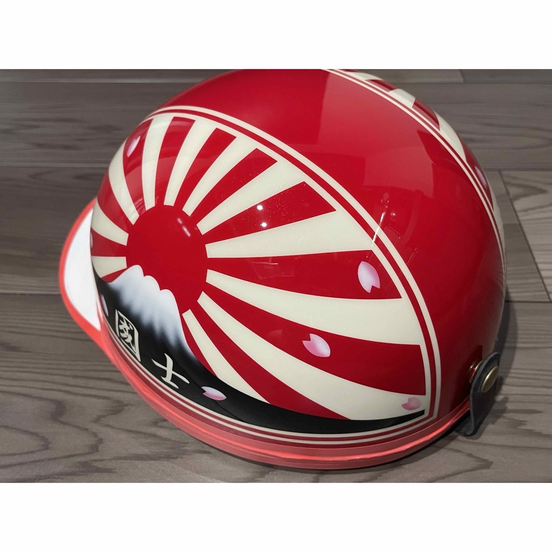 赤白 富士日章 コルク半 ヘルメットの通販 by paint｜ラクマ