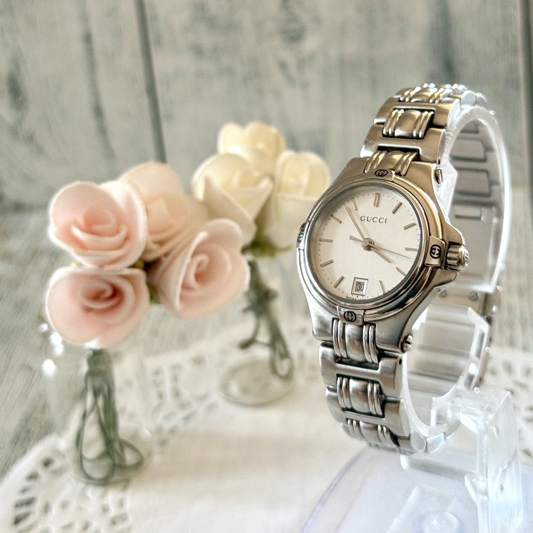 GUCCI - 【電池交換済】グッチ GUCCI 腕時計 9040L レディース