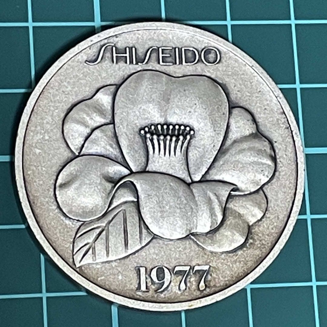 純銀 資生堂 SHISEIDO 創立50周年記念 銀貨 造幣局刻印 純銀 資生堂