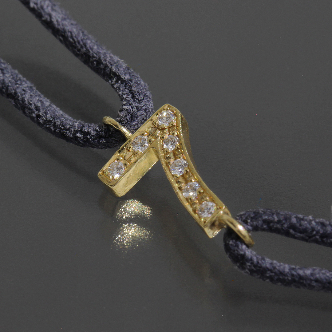 EYEFUNNY - アイファニー ナンバー7 ダイヤ コード ブレスレット K18YG