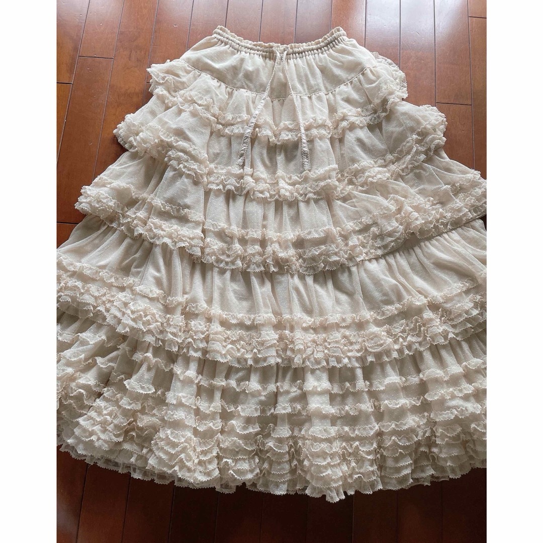 極美品 ピンクハウス ピコフリル ティアード リボン レース ブラウス