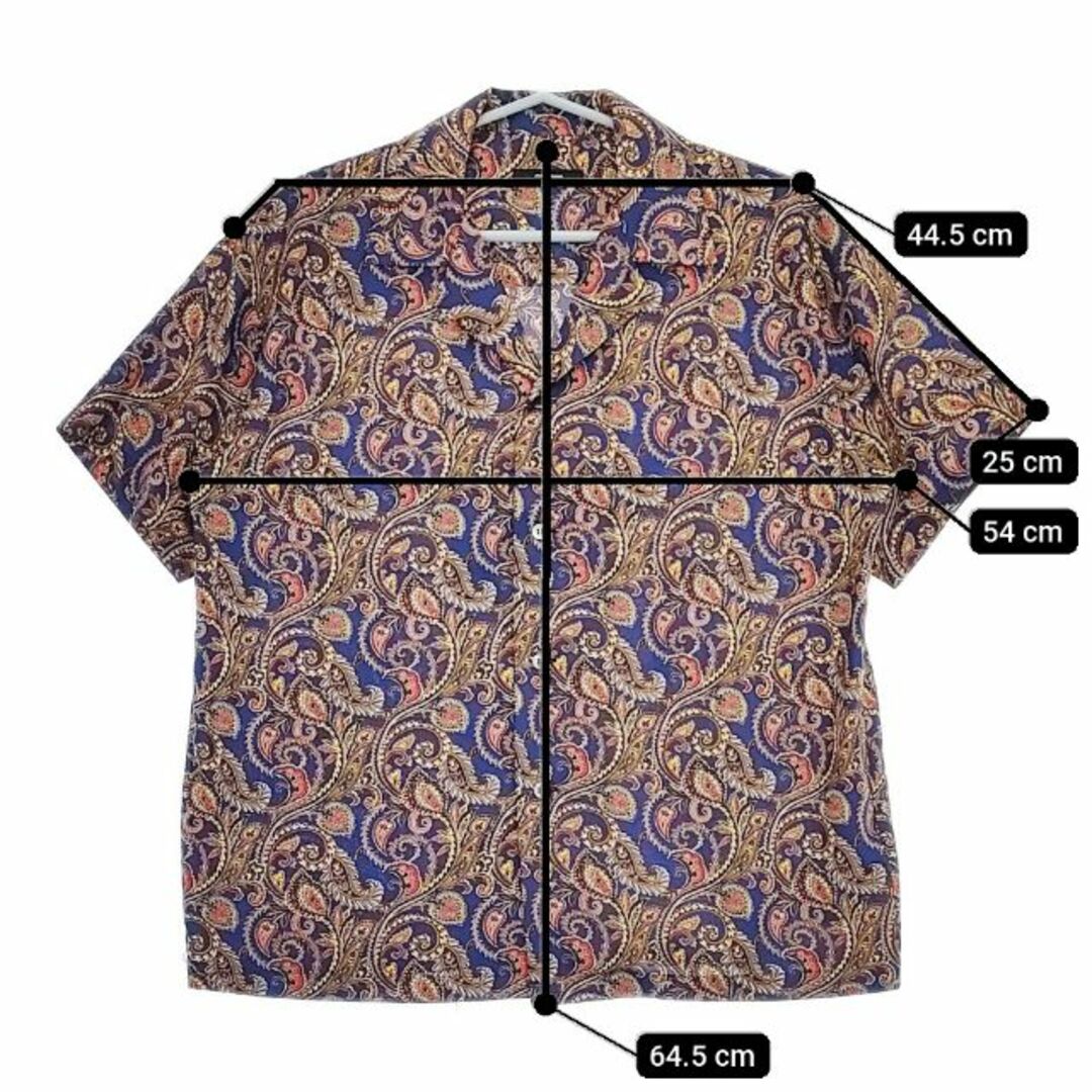 ジャーナルスタンダードペイズリープリントカイキンシャツブラック