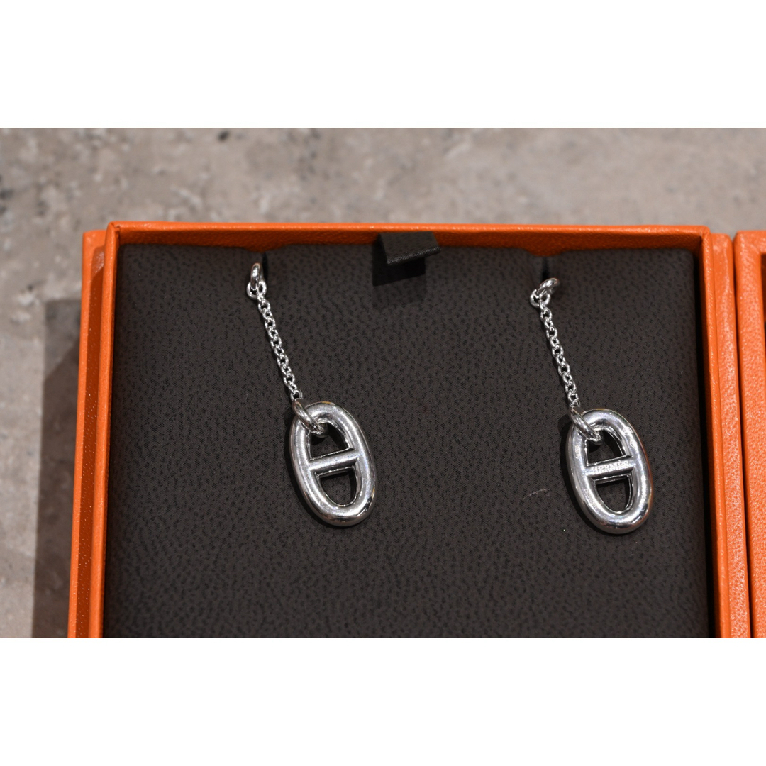 HERMES - 新品未使用 希少HERMES シルバー ファランドール ピアスMMの