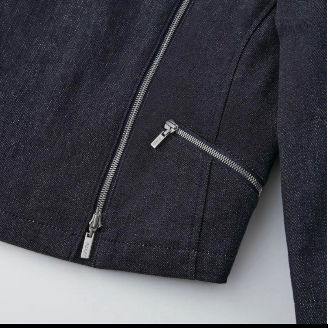 23年完売品 FOXEY NEWYORK マリーザ デニムライダース 43290 23年完売