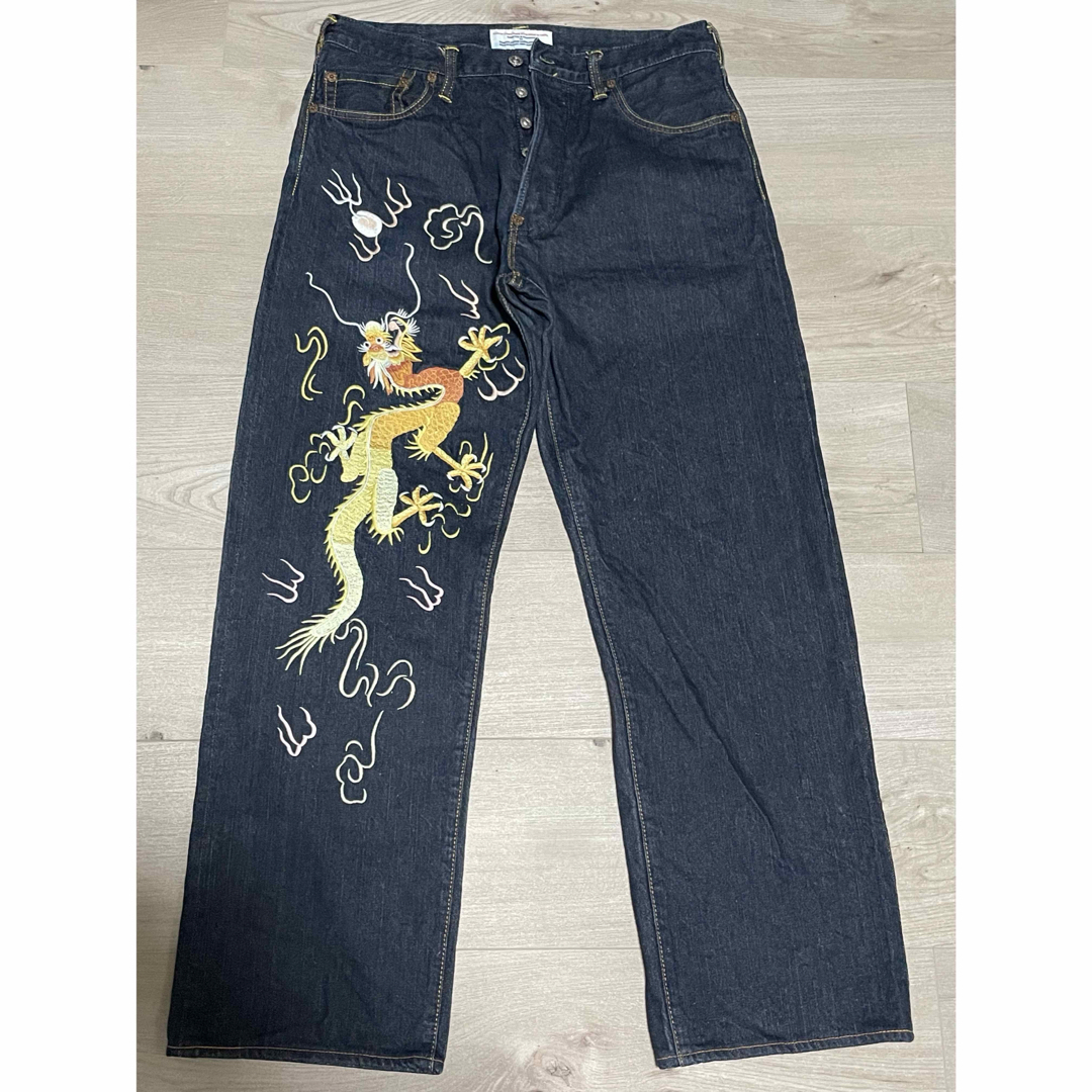 EVISU - サイズ34 刺繍 虎 龍 カモメ 極美品 紫耳 エヴィス エビスの