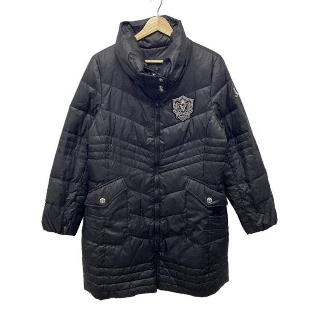 VALENZA(バレンザ) ダウンコート サイズ40 M レディース - 黒×シルバー
