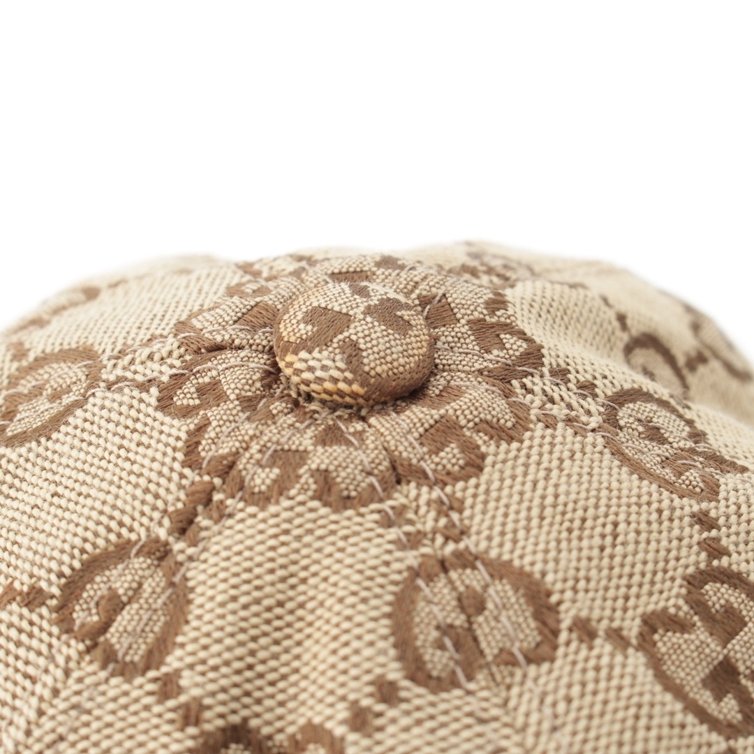 GUCCI - グッチ GGキャンバス ロゴパッチ キャップ 帽子 ブラウン L