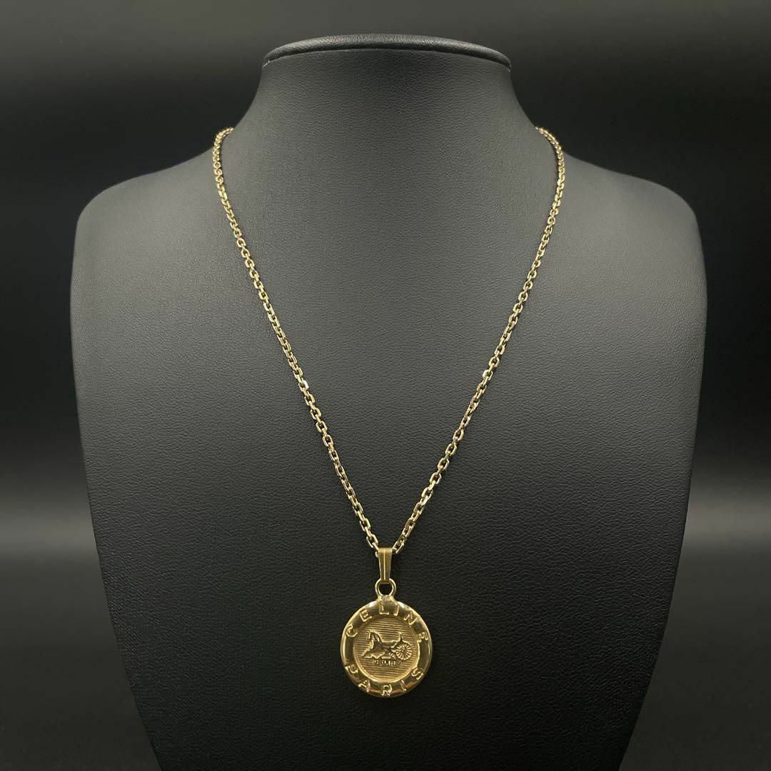 CELINE - 鑑定済み オールド セリーヌ ネックレス 馬車 ゴールド