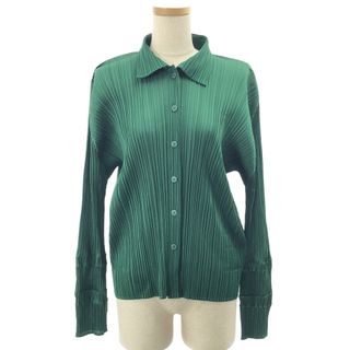 PLEATS PLEASE ISSEY MIYAKE（シャツ/ブラウス(長袖/七分) ・ グリーン