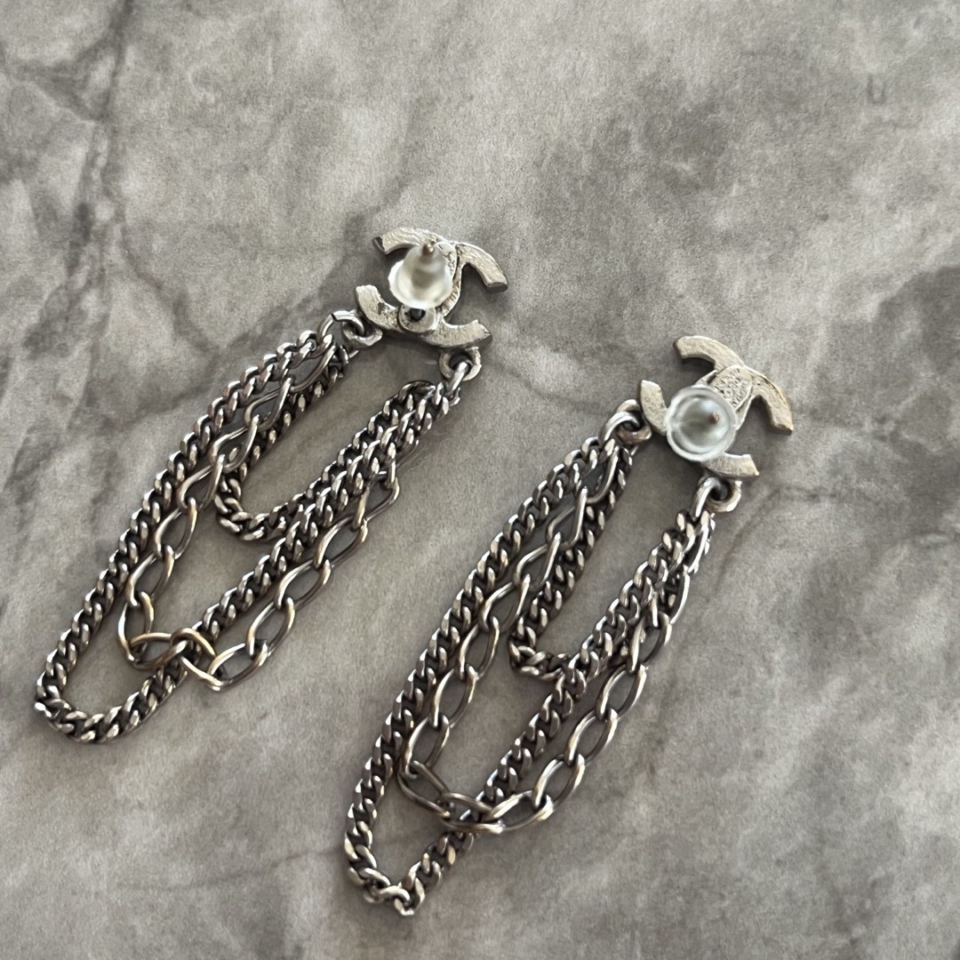 CHANEL - CHANEL チェーンピアス シルバーの通販 by Y.S's shop