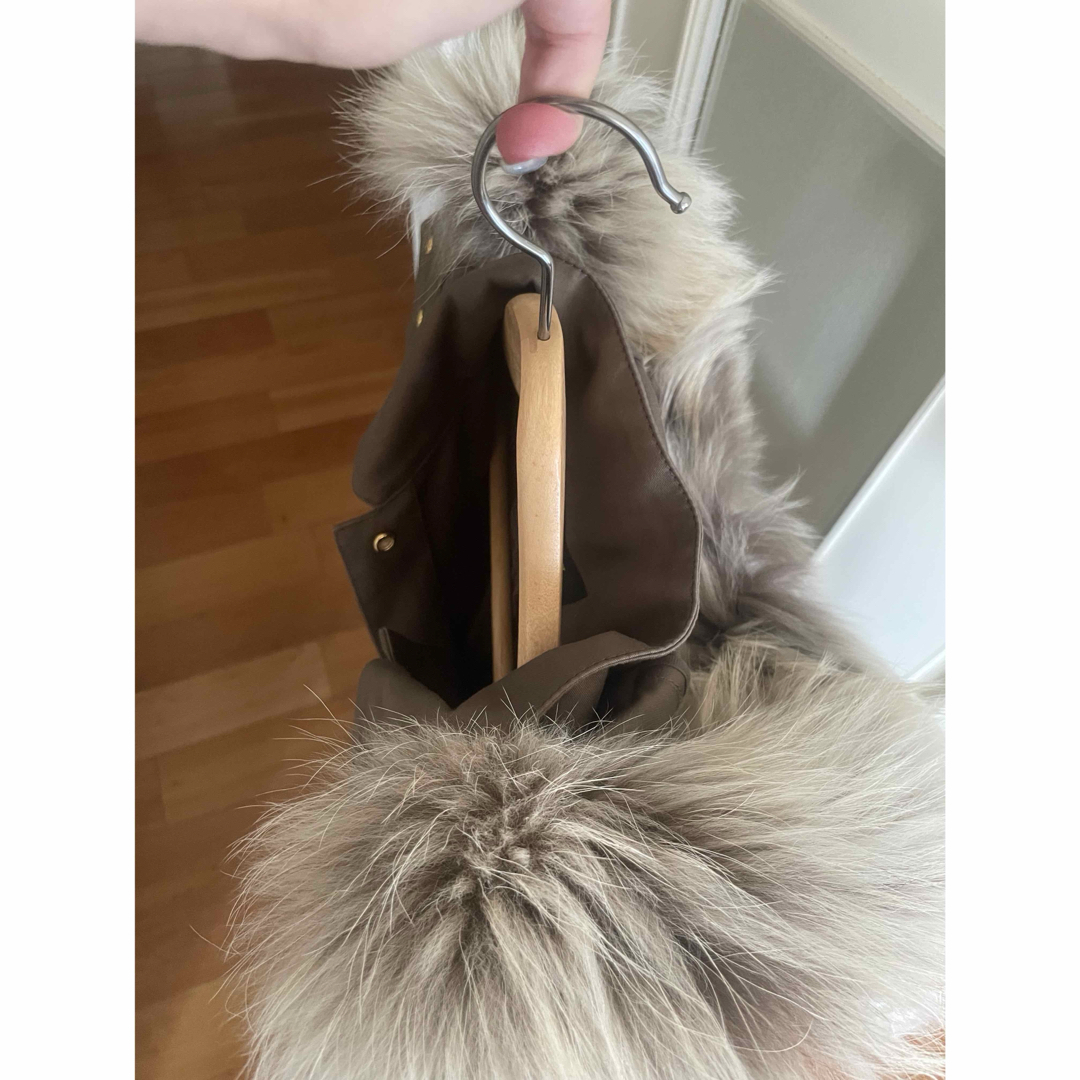 Drawer - 美品 Drawer オリーブ ファー付 ケープコート ポンチョ 定