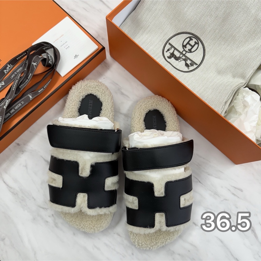 HERMES - 新品未使用品 エルメス サンダル 《シプレ》ムートン36.5 の